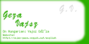 geza vajsz business card